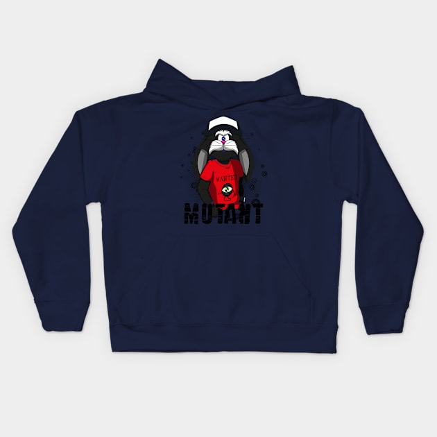 Mutant Rabbit Kids Hoodie by HarlinDesign